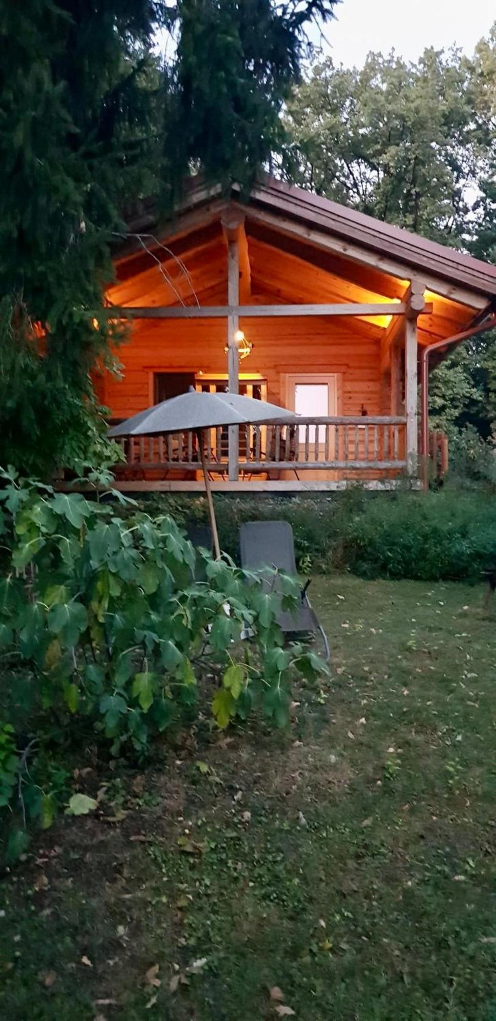 Blockhaus Chalet Mit Beheizbarem Badefass Und Infrarotsauna Auf Der Terrasse Oberschützen Eksteriør billede